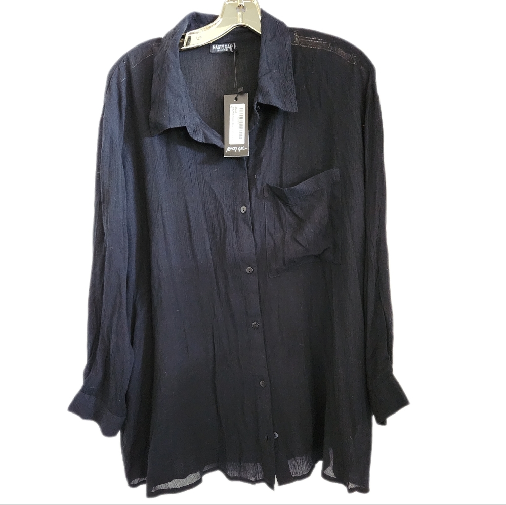Nasty Gal swimsuit cover up 8 black